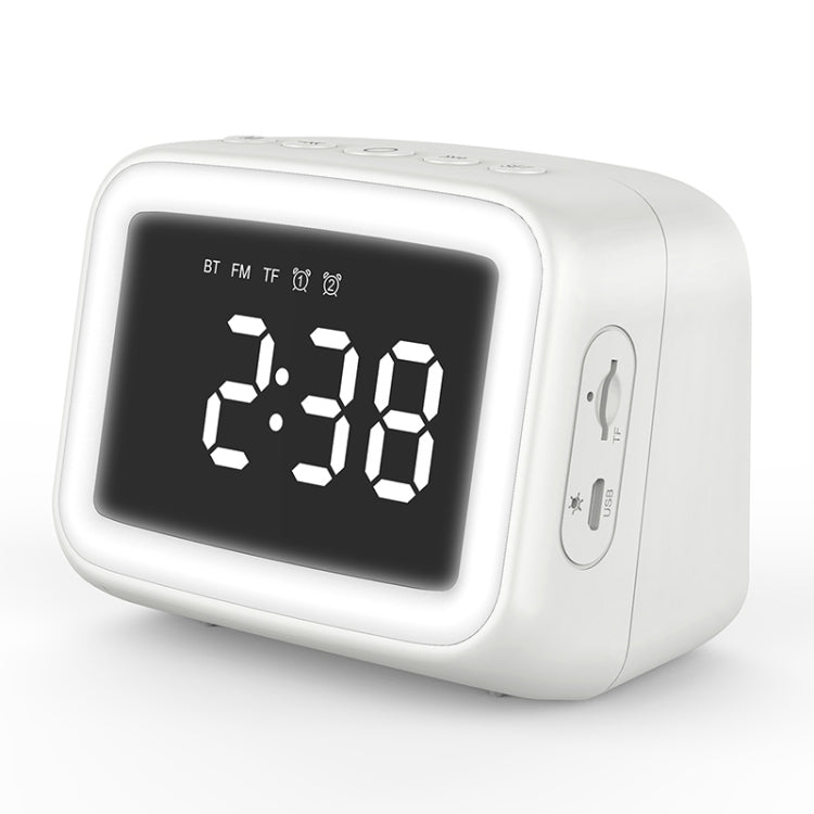 AEC BT-511 Mini LED HD Mirror Bluetooth Speaker, Support 32GB TF Card & 3.5mm AUX & Dual Alarm Clock & Real-time Temperature & Hands-free Calling(White) - free shipping - PMC TechLife - Order now!