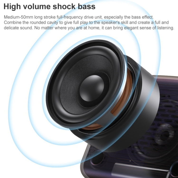 AEC BT-511 Mini LED HD Mirror Bluetooth Speaker, Support 32GB TF Card & 3.5mm AUX & Dual Alarm Clock & Real-time Temperature & Hands-free Calling(White) - free shipping - PMC TechLife - Order now!