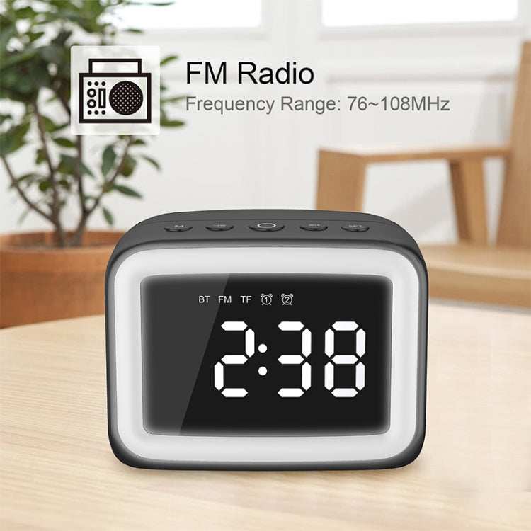 AEC BT-511 Mini LED HD Mirror Bluetooth Speaker, Support 32GB TF Card & 3.5mm AUX & Dual Alarm Clock & Real-time Temperature & Hands-free Calling(Black) - free shipping - PMC TechLife - Order now!