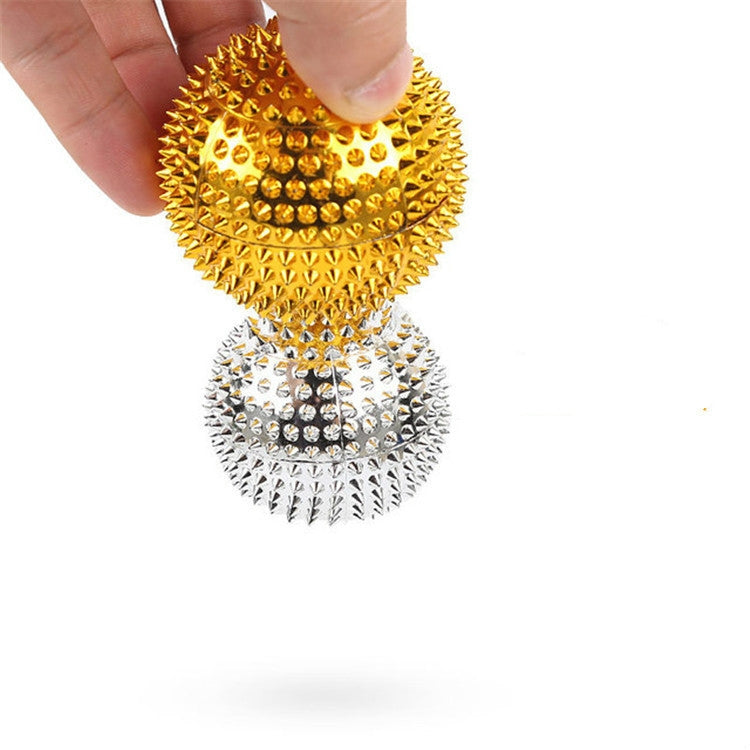 1 Pair Magnetic Massage Ball Relax Muscle Finger Plantar Pressure Massage Stab Ball, Size:4.7cm(Silver) - free shipping - PMC TechLife - Order now!