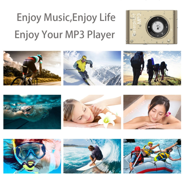 C26 IPX8 Waterproof Swimming Diving Sports MP3 Music Player with Clip & Earphone, Support FM, Memory:8GB(Blue) - MP3 Player by PMC TechLife | Online Shopping South Africa | PMC TechLife | Buy Now Pay Later Mobicred