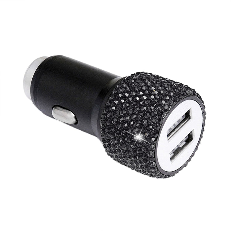 Diamond Car Dual USB Charge Mobile Phone Safety Hammer Charger(black) - free shipping - PMC TechLife - Order now!
