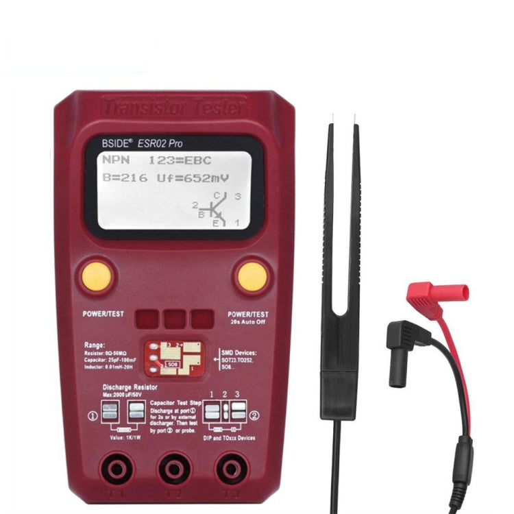 BSIDE ESR02 Pro Digital Transistor Test Table M328 Resistance Inductance Capacitance ESR Tester - Digital Multimeter by BSIDE | Online Shopping South Africa | PMC TechLife | Buy Now Pay Later Mobicred