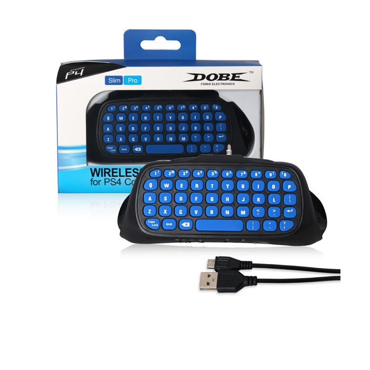DOBE TP4-022 2.4G Wireless Controller Keyboard ABS Game Keyboard for PS4 / Slim(Blue) - free shipping - PMC TechLife - Order now!