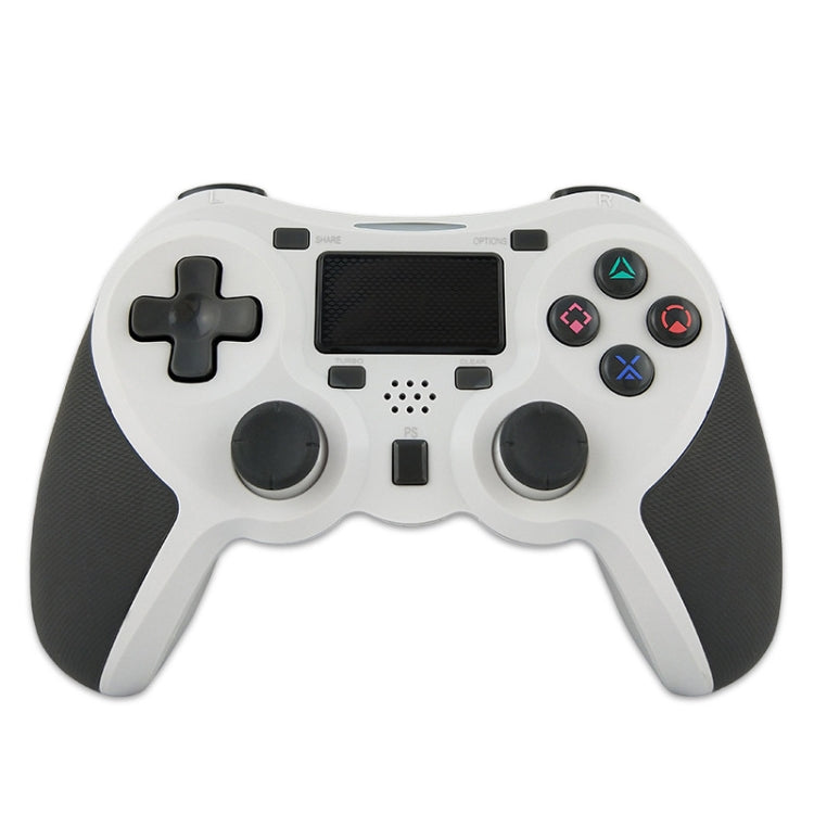 Rubberized Wireless Game Controller Bluetooth Handle for PS4 Host(White) - Gamepads by PMC TechLife | Online Shopping South Africa | PMC TechLife