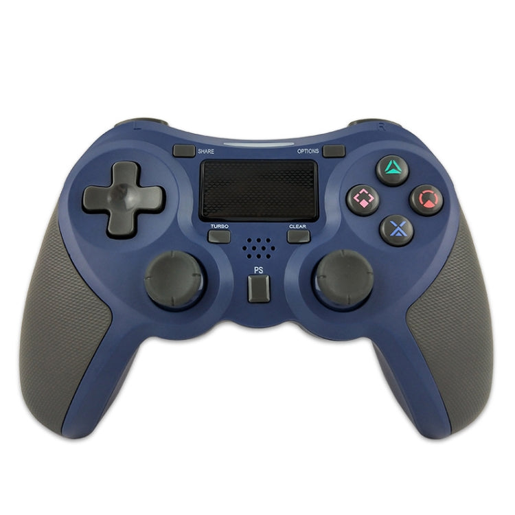 Rubberized Wireless Game Controller Bluetooth Handle for PS4 Host(Blue) - Gamepads by PMC TechLife | Online Shopping South Africa | PMC TechLife
