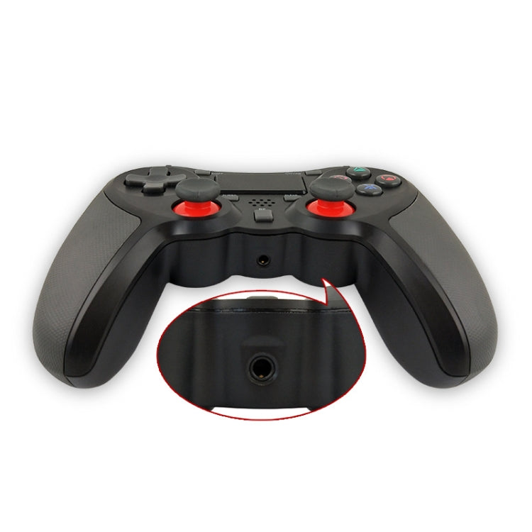 Rubberized Wireless Game Controller Bluetooth Handle for PS4 Host(black B) - Gamepads by PMC TechLife | Online Shopping South Africa | PMC TechLife | Buy Now Pay Later Mobicred