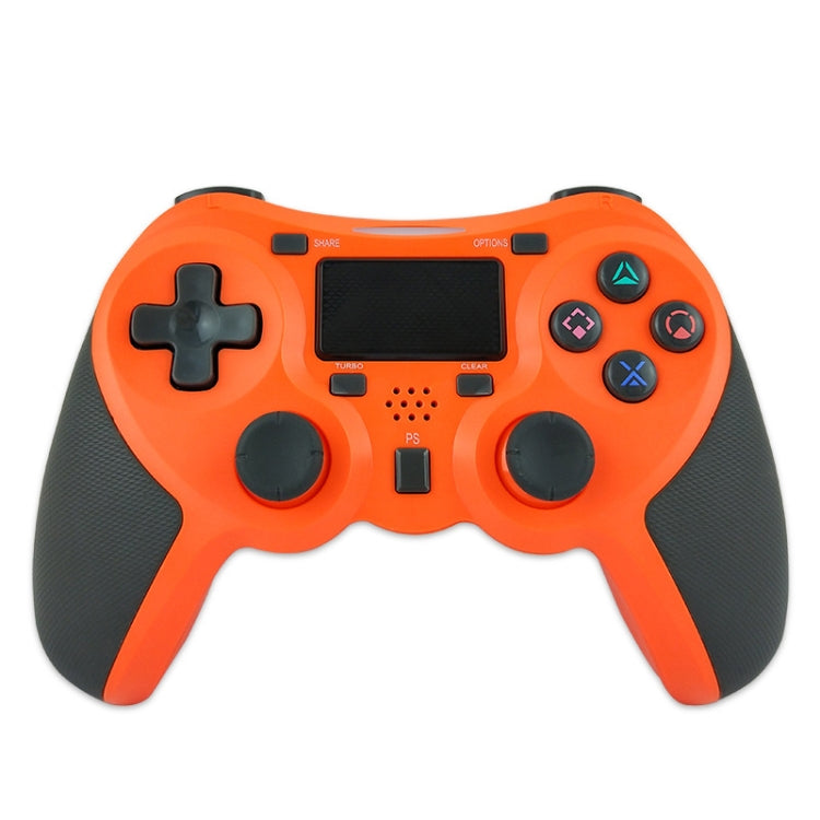 Rubberized Wireless Game Controller Bluetooth Handle for PS4 Host(Orange) - Gamepads by PMC TechLife | Online Shopping South Africa | PMC TechLife