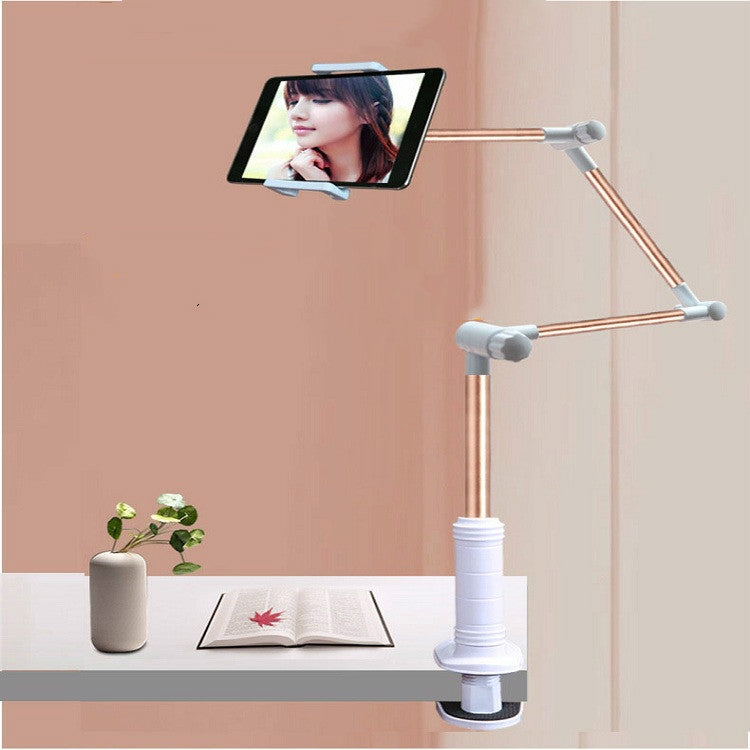 360 Degree Rotation Lazy Mount Folding Long Arm Phone Stand Holder for 4-14 Inch Tablet & Phone(Rose Gold) - Lazy Bracket by PMC TechLife | Online Shopping South Africa | PMC TechLife