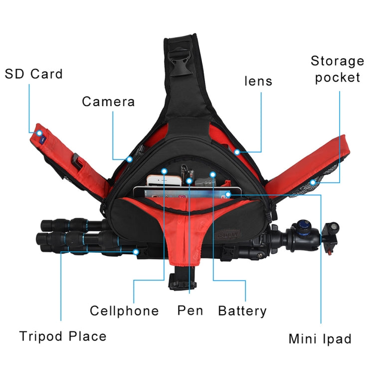 CADeN K1 DSLR Camera Shoulder Waterproof Bag with Rain Cover(Black) - free shipping - PMC TechLife - Order now!