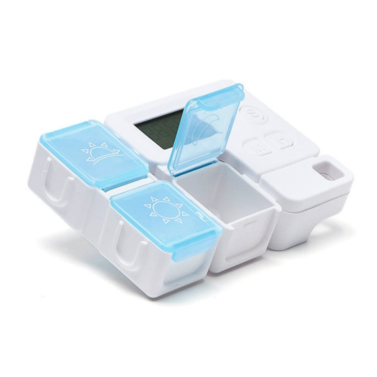 Portable Intelligent Plastic Storage Box Electronic Timing Reminder Medicine Boxes(Sky Blue) - free shipping - PMC TechLife - Order now!