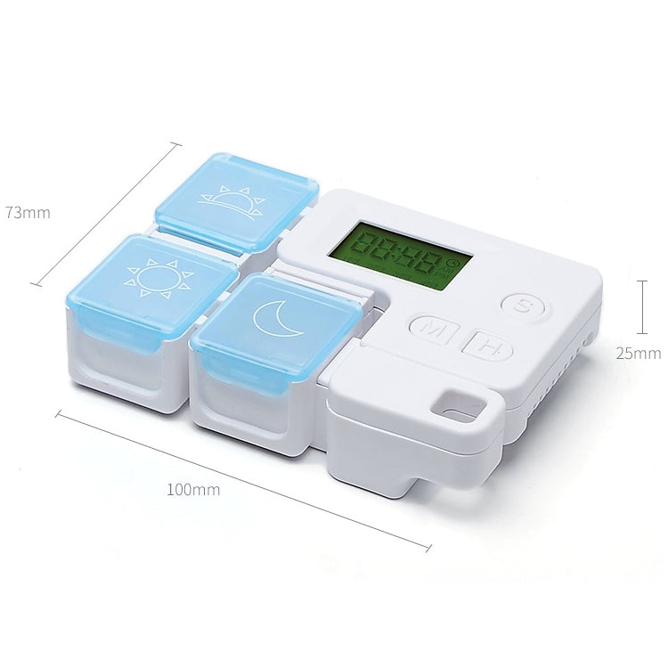 Portable Intelligent Plastic Storage Box Electronic Timing Reminder Medicine Boxes(Sky Blue) - free shipping - PMC TechLife - Order now!
