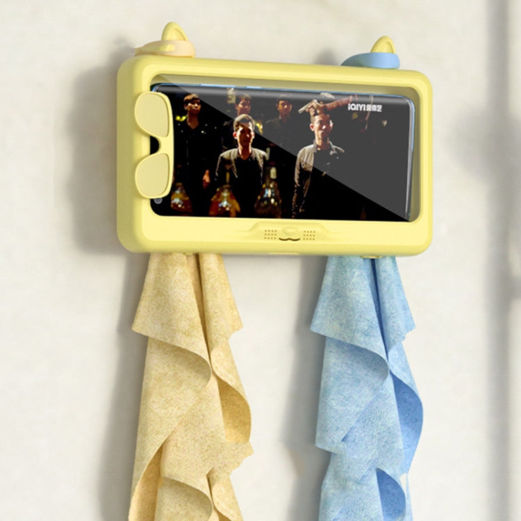 Bathroom Waterproof Mobile Phone Holder Bathing Watch TV Removable Touch Screen Phone Case(Green) - Hand-Sticking Bracket by PMC TechLife | Online Shopping South Africa | PMC TechLife