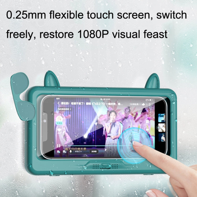 Bathroom Waterproof Mobile Phone Holder Bathing Watch TV Removable Touch Screen Phone Case(Yellow) - Hand-Sticking Bracket by PMC TechLife | Online Shopping South Africa | PMC TechLife