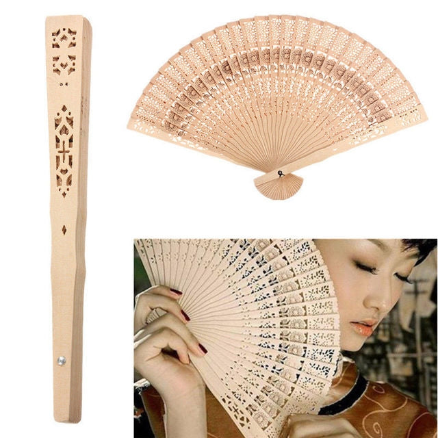 Ancient Style Fragrant Wood Fan Folding Fan Dance Fan Solid Craft Fan, Size:8 inch - Hand Fans by PMC TechLife | Online Shopping South Africa | PMC TechLife | Buy Now Pay Later Mobicred