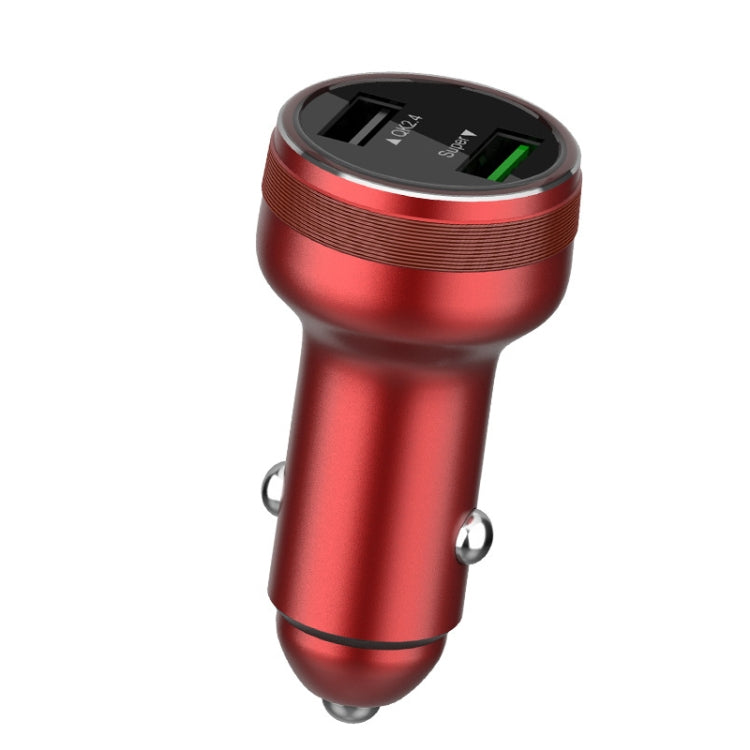 QIAKEY GX739 Dual USB Fast Charge Car Charger(Red) - free shipping - PMC TechLife - Order now!