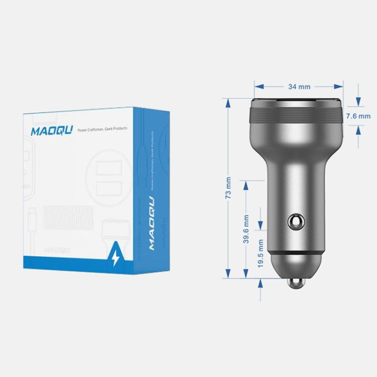 QIAKEY GX739 Dual USB Fast Charge Car Charger(Black) - Car Charger by QIAKEY | Online Shopping South Africa | PMC TechLife | Buy Now Pay Later Mobicred