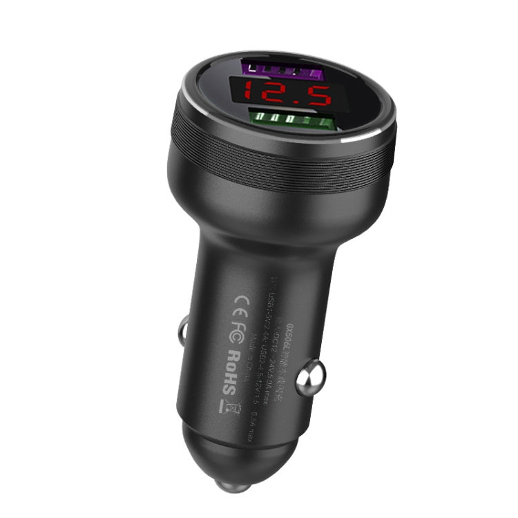 QIAKEY GX506L Dual USB Fast Charge Car Charger(Black) - free shipping - PMC TechLife - Order now!