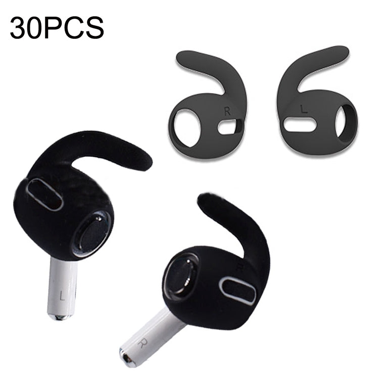 30PCS Ultra-thin Earphone Ear Caps For Apple Airpods Pro(Black) - Anti-dust & Ear Caps by PMC TechLife | Online Shopping South Africa | PMC TechLife