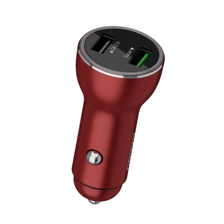 QIAKEY QK739 Dual Ports Fast Charge Car Charger(Red) - free shipping - PMC TechLife - Order now!