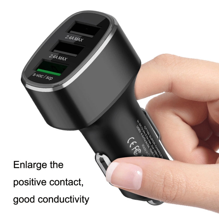 QIAKEY GT680 3 USB Ports Fast Charge Car Charger(Black) - free shipping - PMC TechLife - Order now!