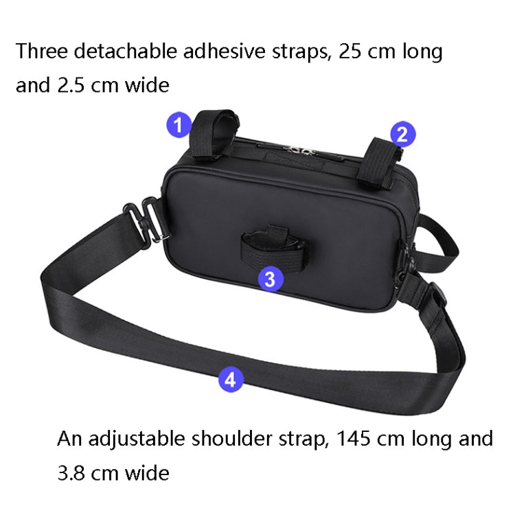 Rhinowalk X21921 2.5L Bicycle Front Hanging Bag(Full Black) - Bicycle Bags by Rhinowalk | Online Shopping South Africa | PMC TechLife | Buy Now Pay Later Mobicred