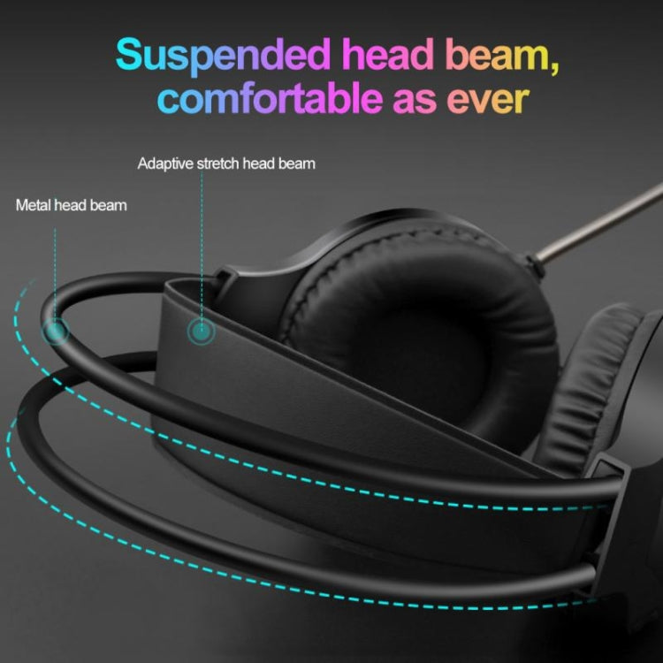 Smailwolf AK3 3.5mm Double Plug Version Game Wired Luminous Desktop Computer Headset(White) - free shipping - PMC TechLife - Order now!