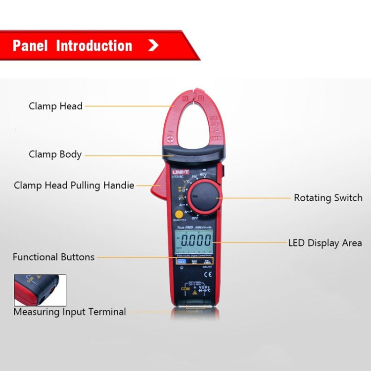 UNI-T UT216B 600A Digital Clamp Meter AC DC Voltage Detector - free shipping - PMC TechLife - Order now!