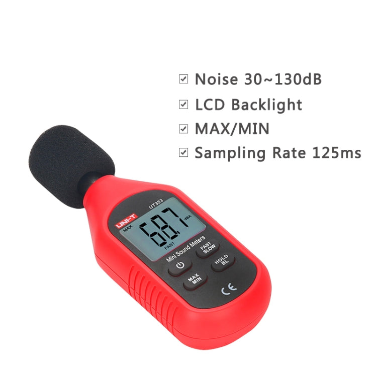 UNI-T UT353  30~130dB Noise Measuring Instrument Audio Sound Level Meter - free shipping - PMC TechLife - Order now!