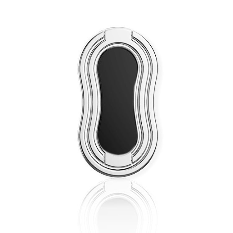 Metal Car Mobile Phone Folding Bracket Ring Buckle Paste Bracket,Style: Gourd(Silver) - Ring Holder by PMC TechLife | Online Shopping South Africa | PMC TechLife