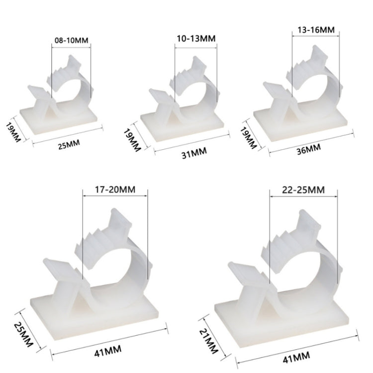 100 PCS Y-1720 Adjustable Self-Adhesive Wire Fixing Cable Organizer(White) - Cable Organizer by null | Online Shopping South Africa | PMC TechLife | Buy Now Pay Later Mobicred