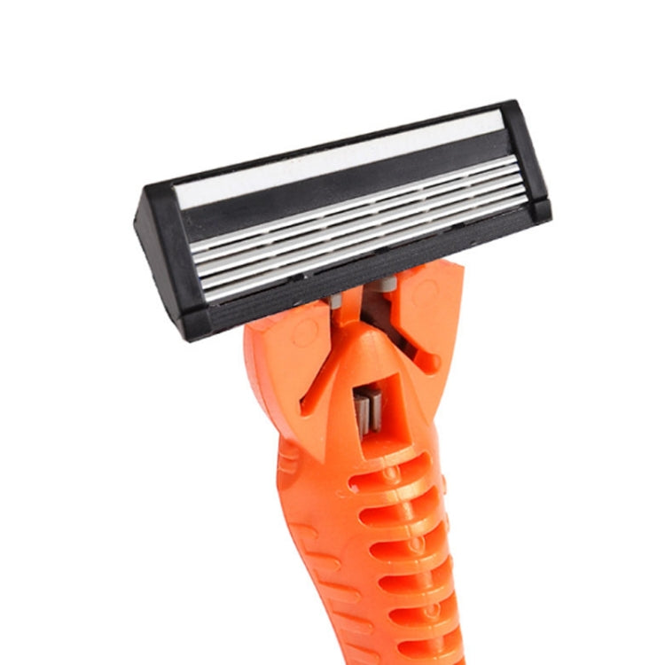Five-layer Stainless Steel Disposable Cutter Head Disposable Manual Shaver(Orange) - free shipping - PMC TechLife - Order now!