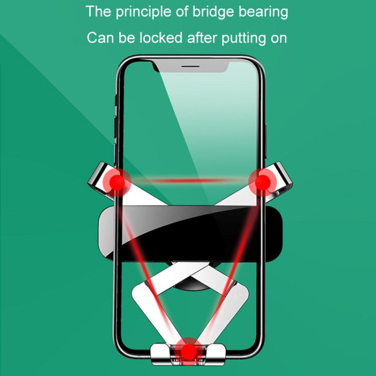 650 Vehicle-mounted Mobile Phone Gravity Bracket Air Outlet Navigation Holder, Color:Paste Black - Car Holders by PMC TechLife | Online Shopping South Africa | PMC TechLife