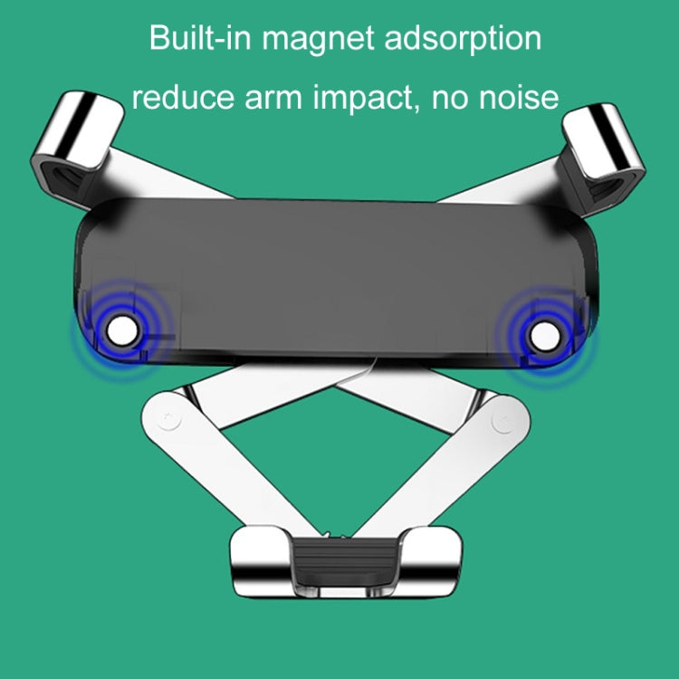 650 Vehicle-mounted Mobile Phone Gravity Bracket Air Outlet Navigation Holder, Color:Black - Car Holders by PMC TechLife | Online Shopping South Africa | PMC TechLife