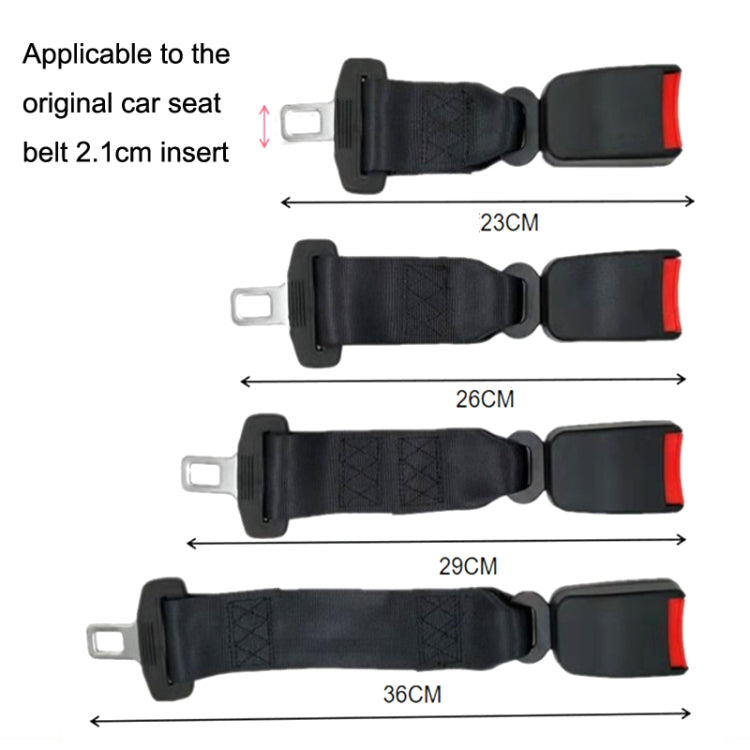 2 PCS Child And Pregnant Woman Car Seat Belt Extender, Length:23cm(Black) - Seat Belts & Padding by PMC TechLife | Online Shopping South Africa | PMC TechLife | Buy Now Pay Later Mobicred