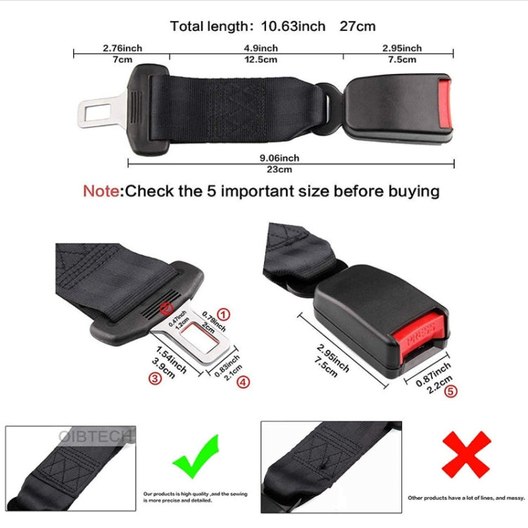 2 PCS Child And Pregnant Woman Car Seat Belt Extender, Length:36cm(Black) - free shipping - PMC TechLife - Order now!