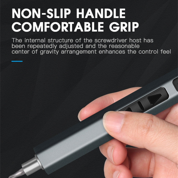 36 In 1 Rechargeable Mini Electric Screwdriver Set With 3LED Lighting(Gray) - Screwdriver Set by PMC TechLife | Online Shopping South Africa | PMC TechLife | Buy Now Pay Later Mobicred