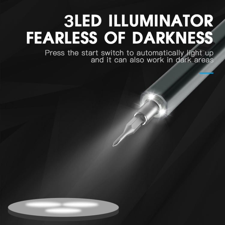 36 In 1 Rechargeable Mini Electric Screwdriver Set With 3LED Lighting(Gray) - Screwdriver Set by PMC TechLife | Online Shopping South Africa | PMC TechLife | Buy Now Pay Later Mobicred