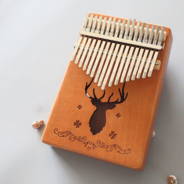 17-tone Kalimba Portable Thumb Piano, Style:Mahogany-Classic Deer - Keyboard Accessories by PMC TechLife | Online Shopping South Africa | PMC TechLife | Buy Now Pay Later Mobicred