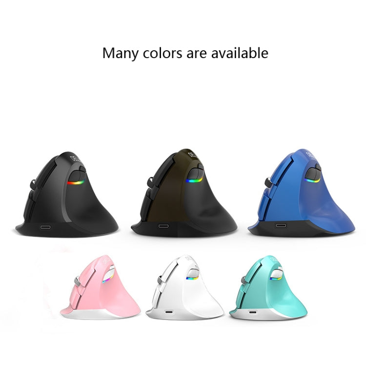 DELUX M618Mini Colorful Wireless Luminous Vertical Mouse Bluetooth Rechargeable Vertical Mouse(Classic black) - Wireless Mice by DELUX | Online Shopping South Africa | PMC TechLife | Buy Now Pay Later Mobicred