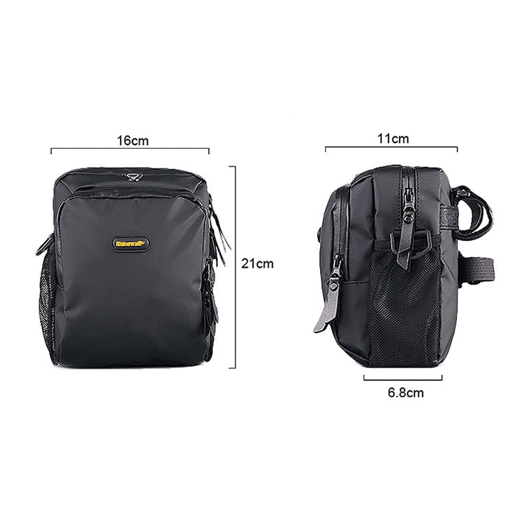 Rhinowalk Bicycle Front Bag Waterproof Handlebar Bag Folding Bike Front Bag Large Capacity Riding Bag(Matt Black) - Bicycle Bags by Rhinowalk | Online Shopping South Africa | PMC TechLife | Buy Now Pay Later Mobicred
