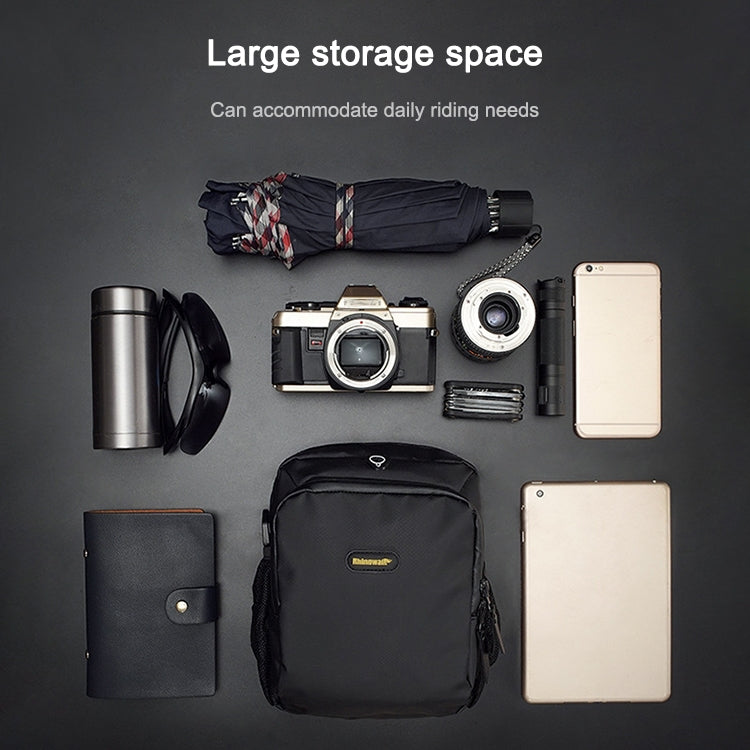 Rhinowalk Bicycle Front Bag Waterproof Handlebar Bag Folding Bike Front Bag Large Capacity Riding Bag(Matt Black) - Bicycle Bags by Rhinowalk | Online Shopping South Africa | PMC TechLife | Buy Now Pay Later Mobicred