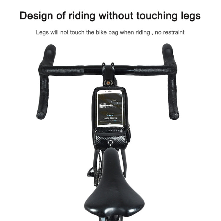Rhinowalk Bicycle Front Tube Bag Waterproof Mobile Phone Touch Screen Multi-function Bicycle Handlebar Bag(Matt Black) - free shipping - PMC TechLife - Order now!
