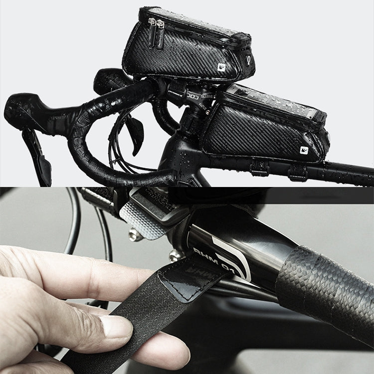 Rhinowalk Bicycle Front Tube Bag Waterproof Mobile Phone Touch Screen Multi-function Bicycle Handlebar Bag(Matt Black) - free shipping - PMC TechLife - Order now!