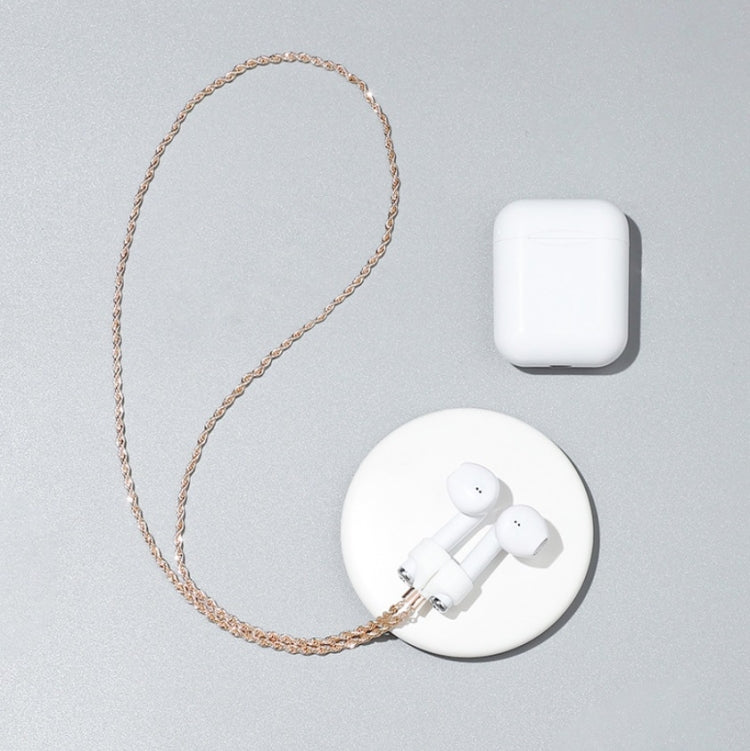 AIRPODS Wireless Headset Anti-lost Chain Strong Magnetic Sleeve Titanium Steel Stainless Steel Color Retention Anti-lost Necklace(Golden) - Anti-lost & Holder by PMC TechLife | Online Shopping South Africa | PMC TechLife