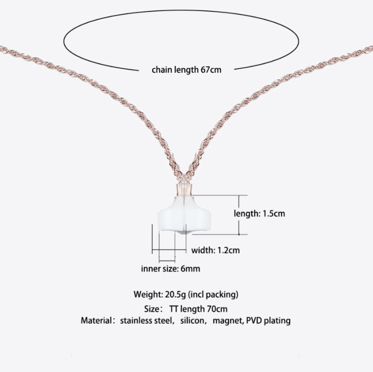 AIRPODS Wireless Headset Anti-lost Chain Strong Magnetic Sleeve Titanium Steel Stainless Steel Color Retention Anti-lost Necklace(Black Gold) - Anti-lost & Holder by PMC TechLife | Online Shopping South Africa | PMC TechLife