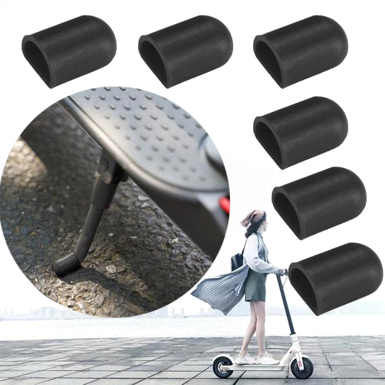 6 PCS For Xiaomi Mijia M365 Electric Scooter Accessories Tripod Foot Support Silicone Cover(Black) - Accessories & Parts by PMC TechLife | Online Shopping South Africa | PMC TechLife | Buy Now Pay Later Mobicred