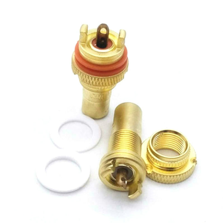 4 PCS / 2 Pairs CMC Copper RCA Female Audio Power Amplifier AV Audio Lotus Socket Terminal(Copper Plated) - RCA Adapter by PMC TechLife | Online Shopping South Africa | PMC TechLife | Buy Now Pay Later Mobicred