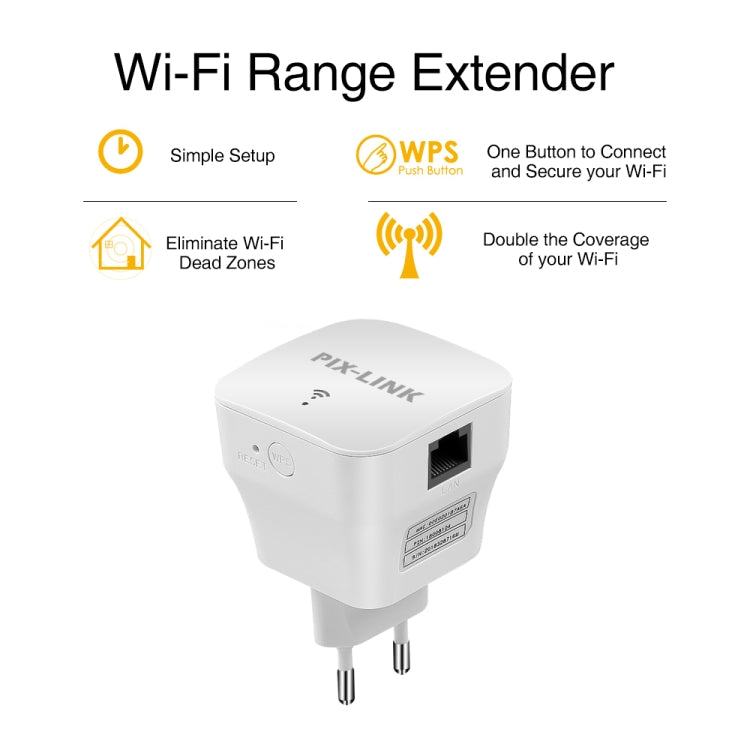 PIXLINK WR12 300Mbps WIFI Signal Amplification Enhanced Repeater, Plug Type:AU Plug - free shipping - PMC TechLife - Order now!