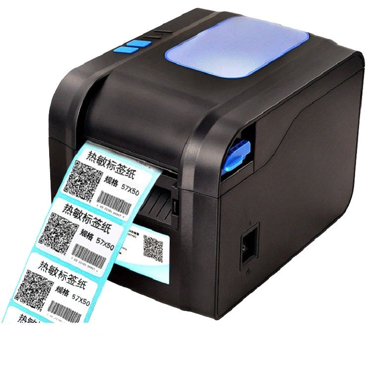 Xprinter XP-370B Barcode Printer Self-adhesive QR Code Printer Label Clothing Tag Thermal Ticket Machine(UK Plug) - free shipping - PMC TechLife - Order now!